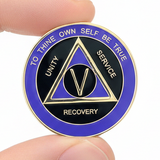 AA Medallion Purple and Black