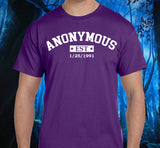 Custom Anonymous Est Clean Date Unisex Tee