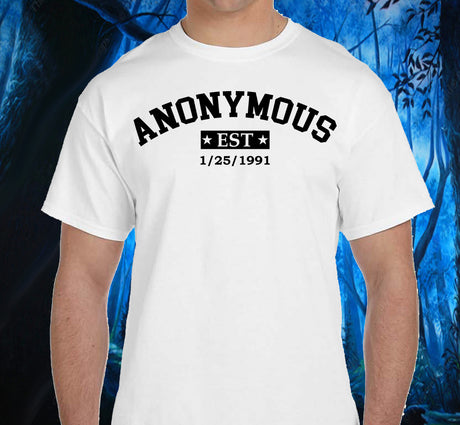 Custom Anonymous Est Clean Date Unisex Tee