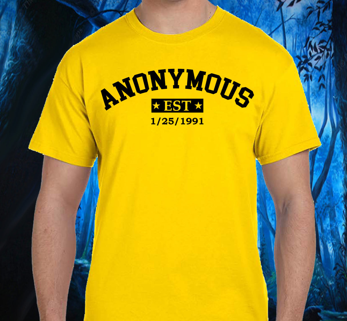 Custom Anonymous Est Clean Date Unisex Tee