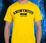 Custom Anonymous Est Clean Date Unisex Tee