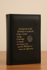 Cover-AA Single Book Cover for Large Print Paperback Big Book with Serenity Prayer and Coin Holder