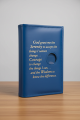 Cover-AA Single Book Cover for Hardback Book with Serenity Prayer and Coin Holder