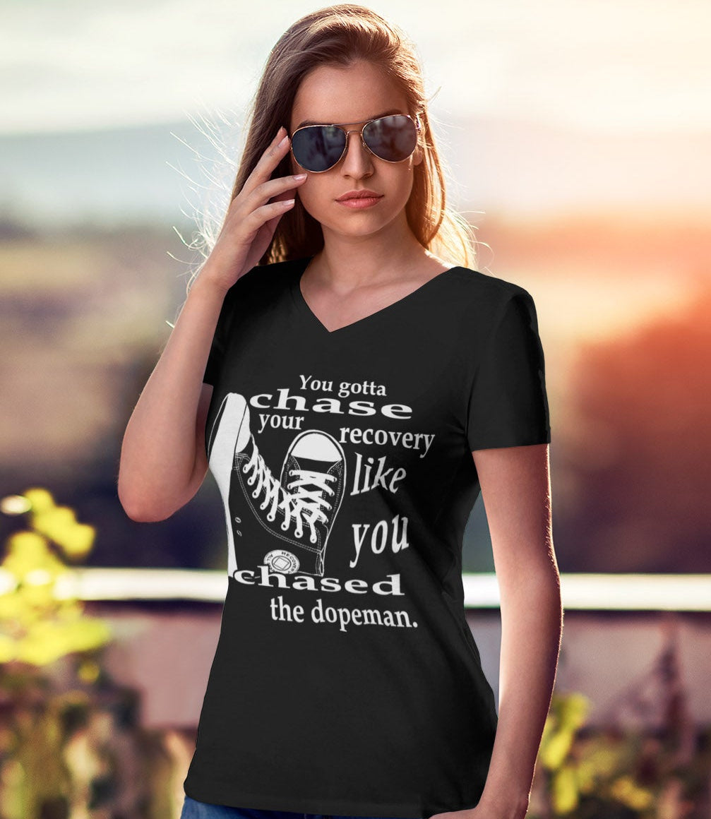 Chase Your Recovery V-neck Tee