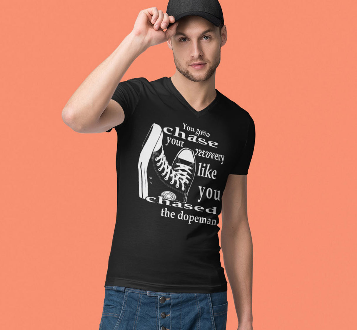 Chase Your Recovery V-neck Tee