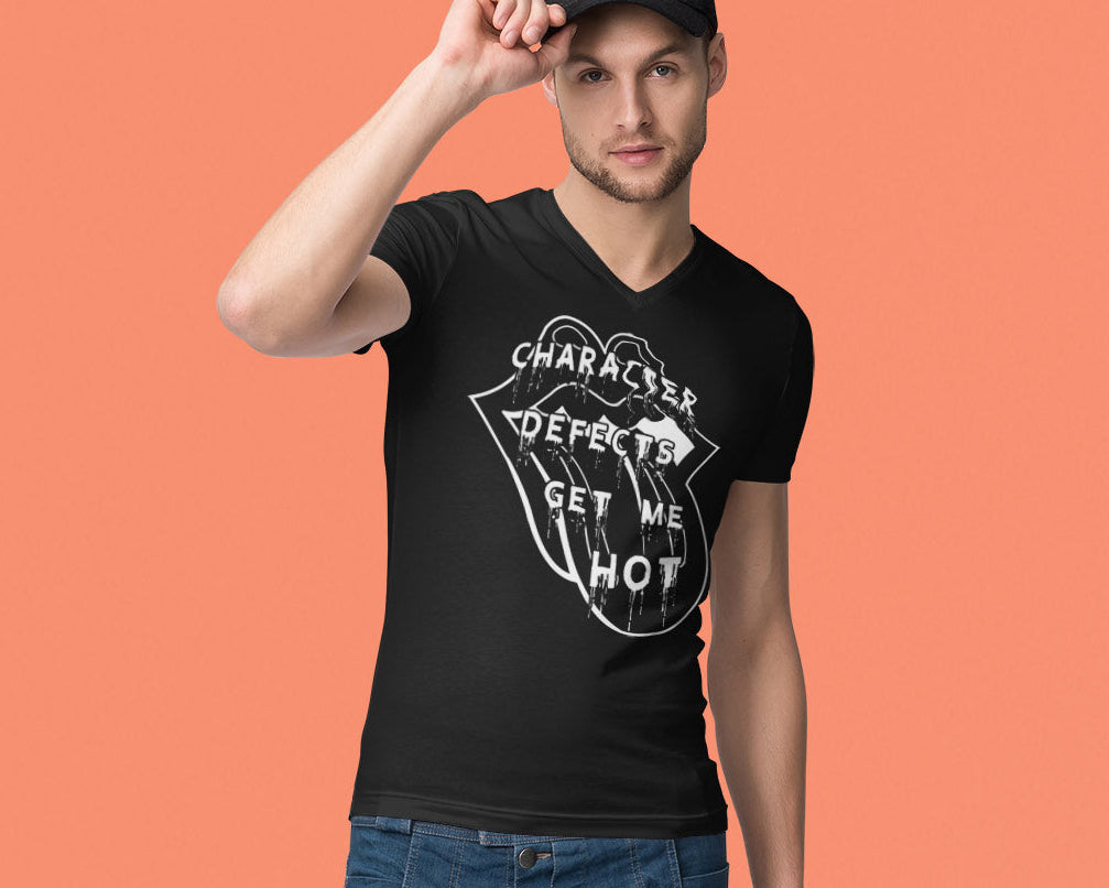 Defects Get Me Hot V-neck Tee