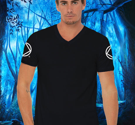 Symbols On Sleeve V-neck Tee