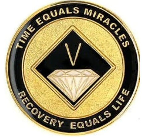 NA Recovery Medallion  Black & Gold
