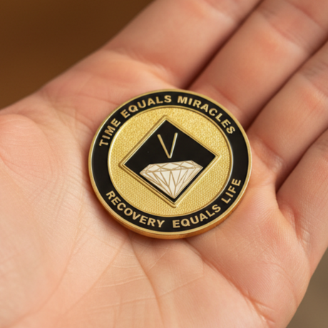 NA Recovery Medallion  Black & Gold