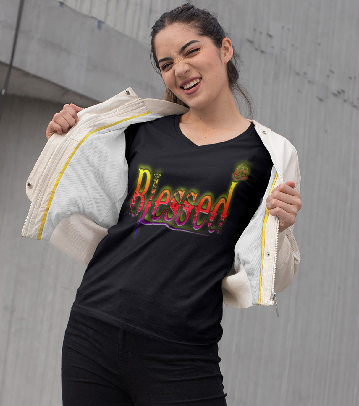Blessed V.1 AA V-Neck Tee