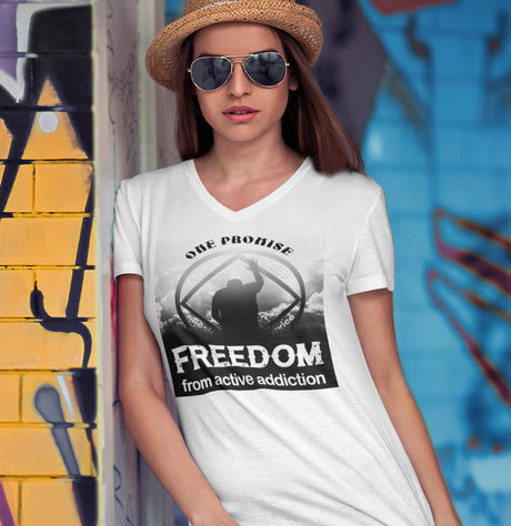 Blessed With Freedom dtg V-Neck Tee