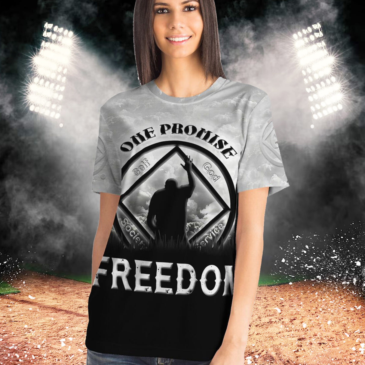 Blessed With Freedom AOP T-shirts