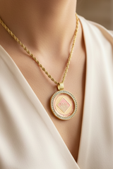 mhkt- Bling Necklace Medallion Holder