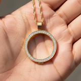 mhkt- Bling Necklace Medallion Holder