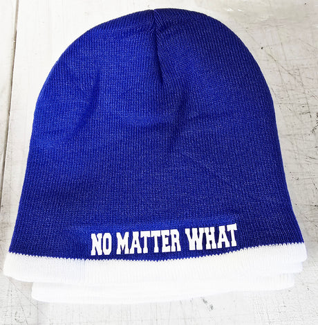 No Matter What Blue Beanie