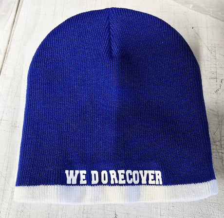 We Do Recover Blue Beanie