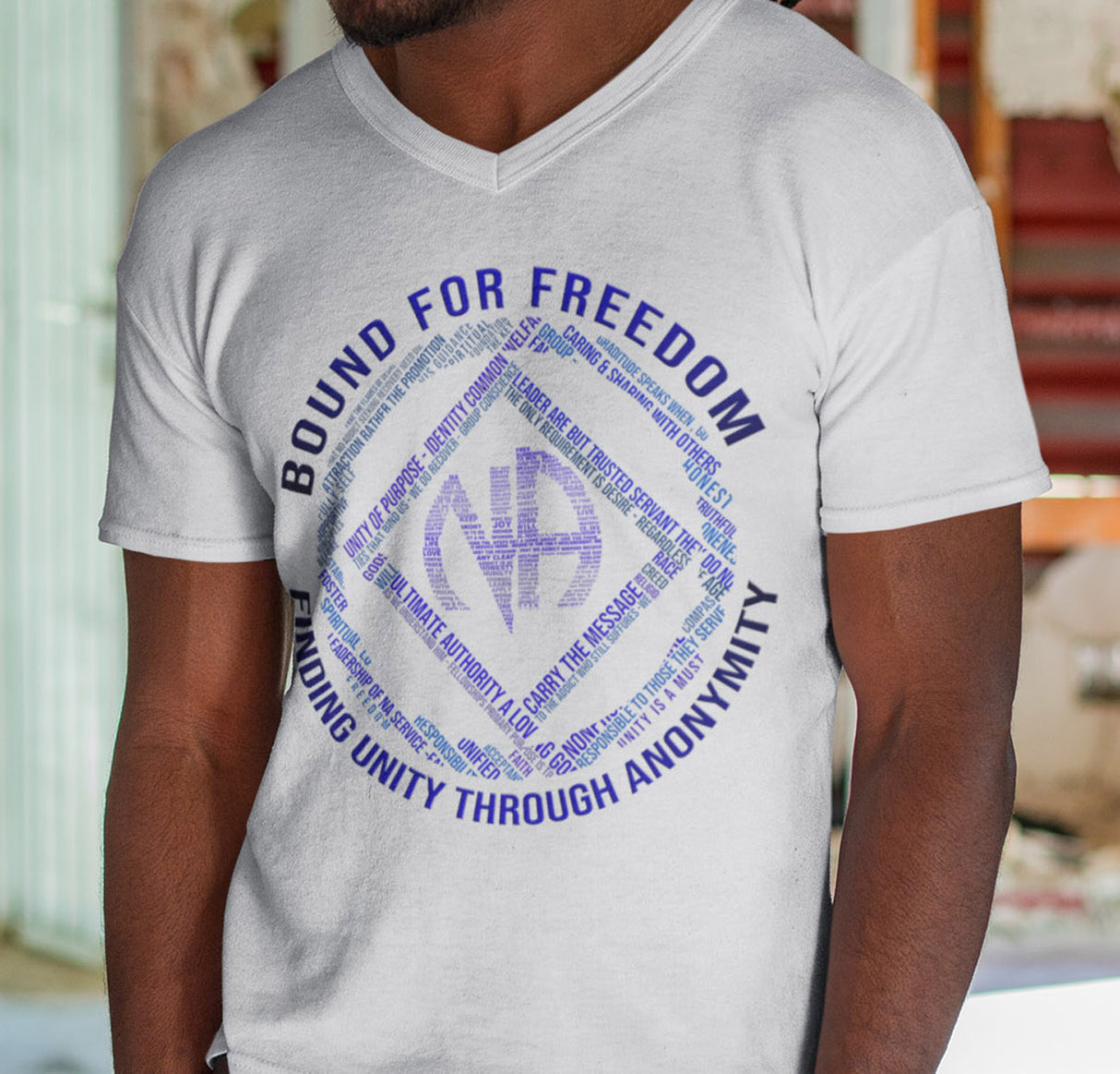 Bound For Freedom dtg V-Neck Tee