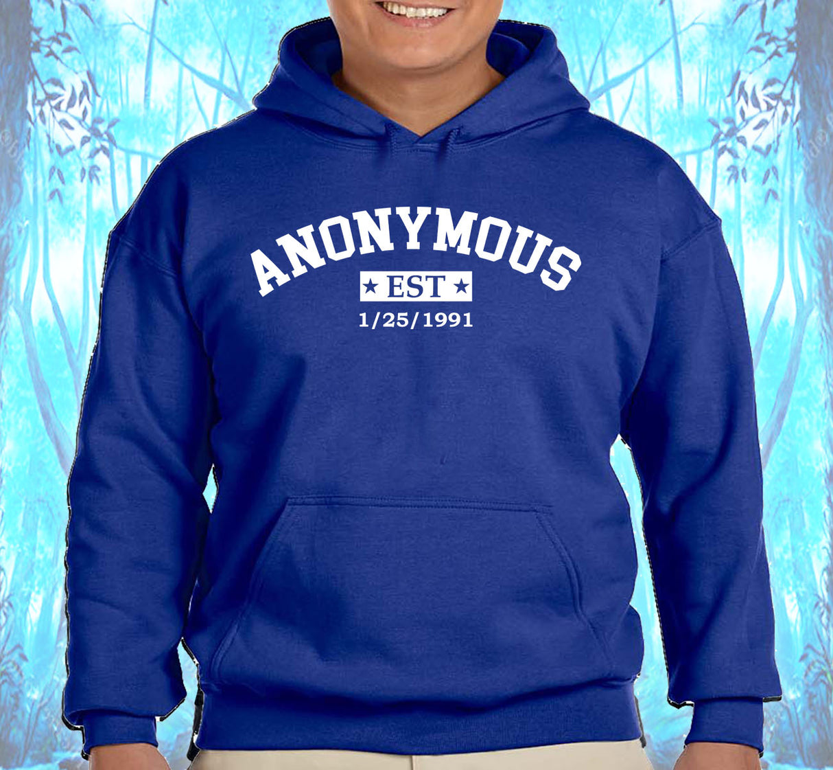 Custom Anonymous Est Clean Date Hoodie