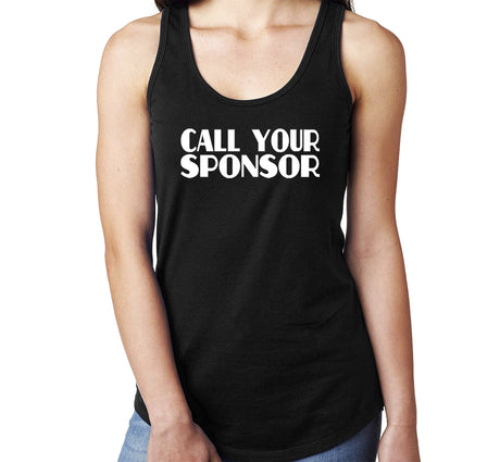 ltt- Call Your Sponsor Ladies Tank Tops