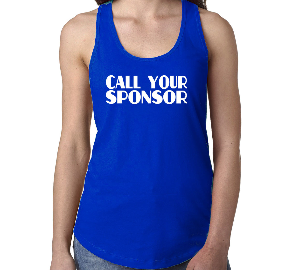 ltt- Call Your Sponsor Ladies Tank Tops