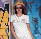 Clean Life V.2 dtg V-Neck Tee