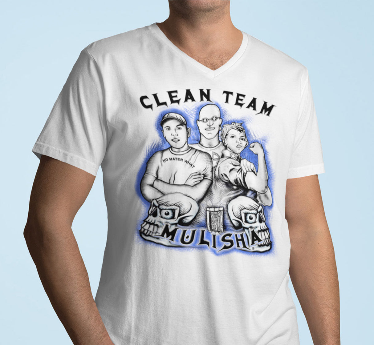 Clean Team Mulisha dtg V-Neck Tee
