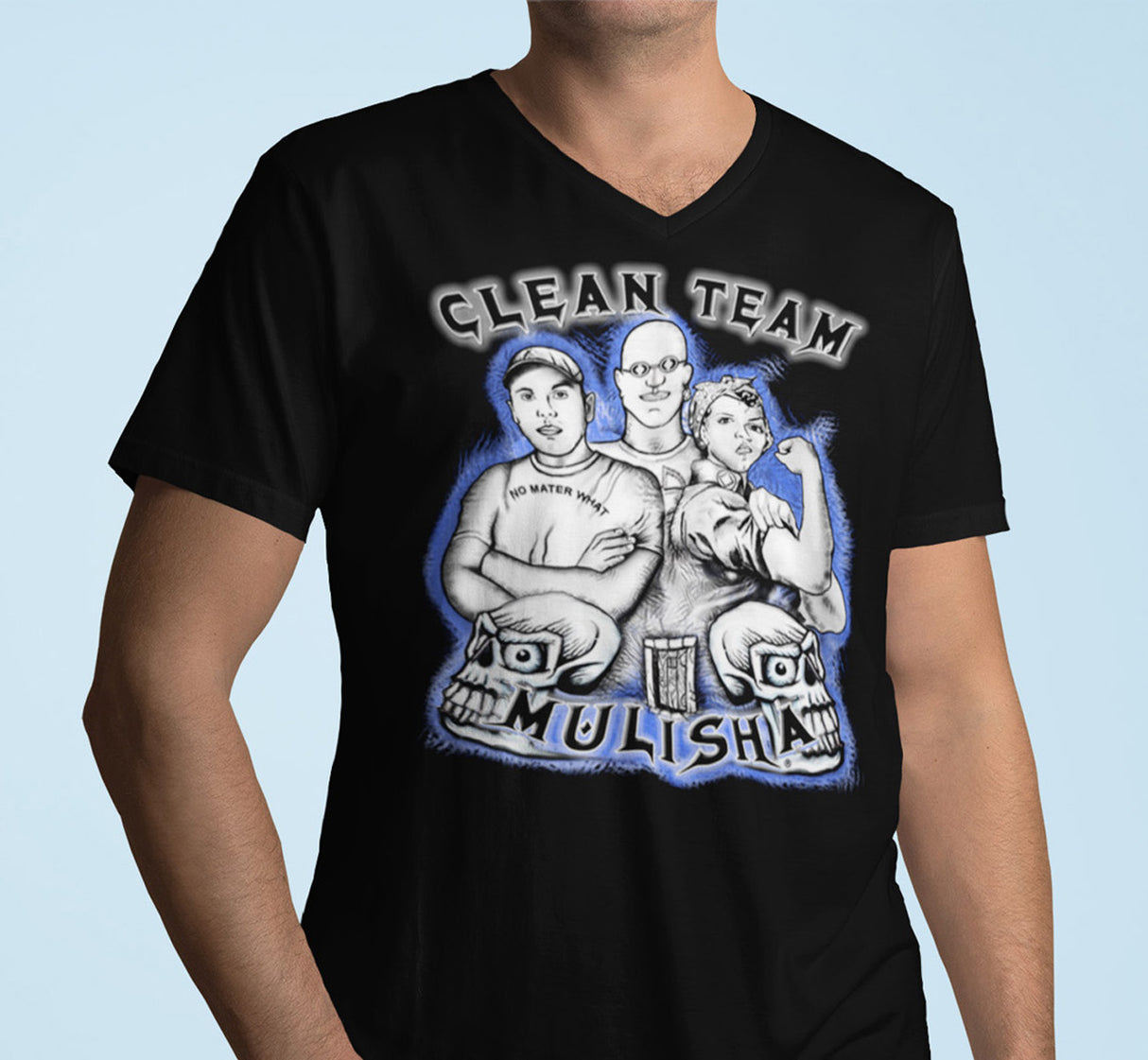 Clean Team Mulisha dtg V-Neck Tee