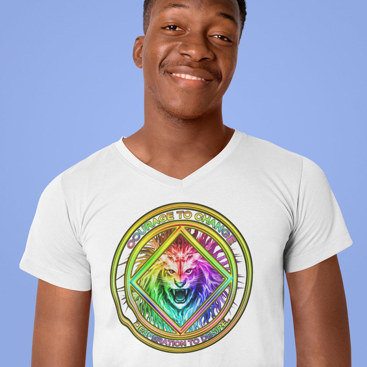 Courage To Change V.2 dtg V-Neck Tee