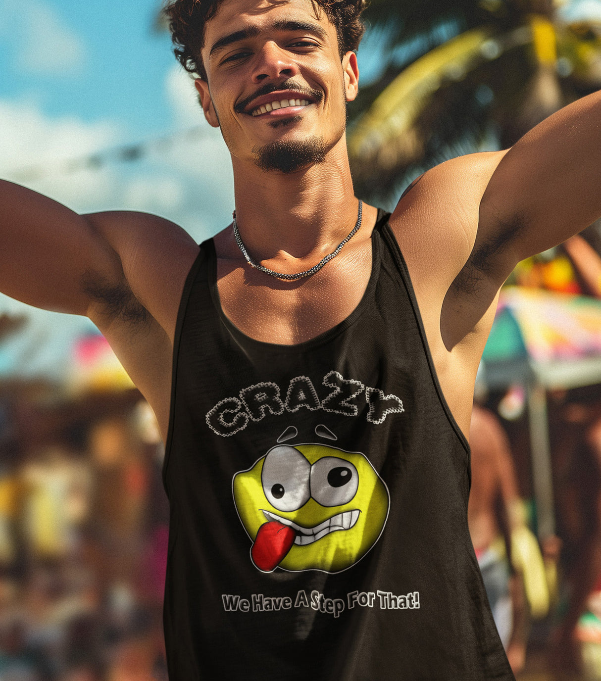 Crazy Emoji AA / NA dtg Tank Top