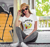 Crazy Emoji dtg V-Neck Tee