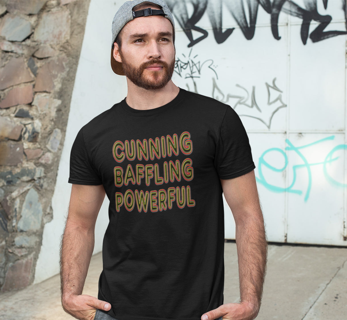 Cunning Baffling Powerful dtg Tee
