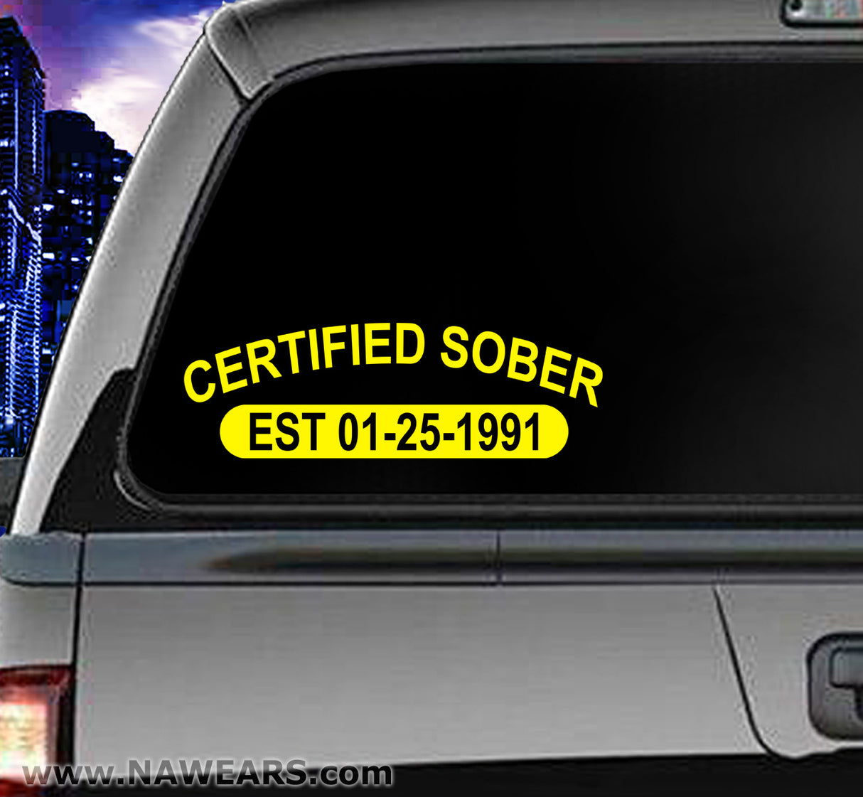 Win Decal - AA Certified Sober Date