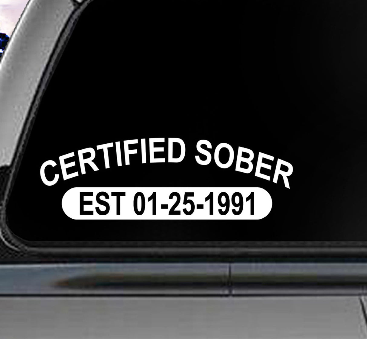 Win Decal - AA Certified Sober Date