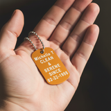 Clean Date Dog Tag