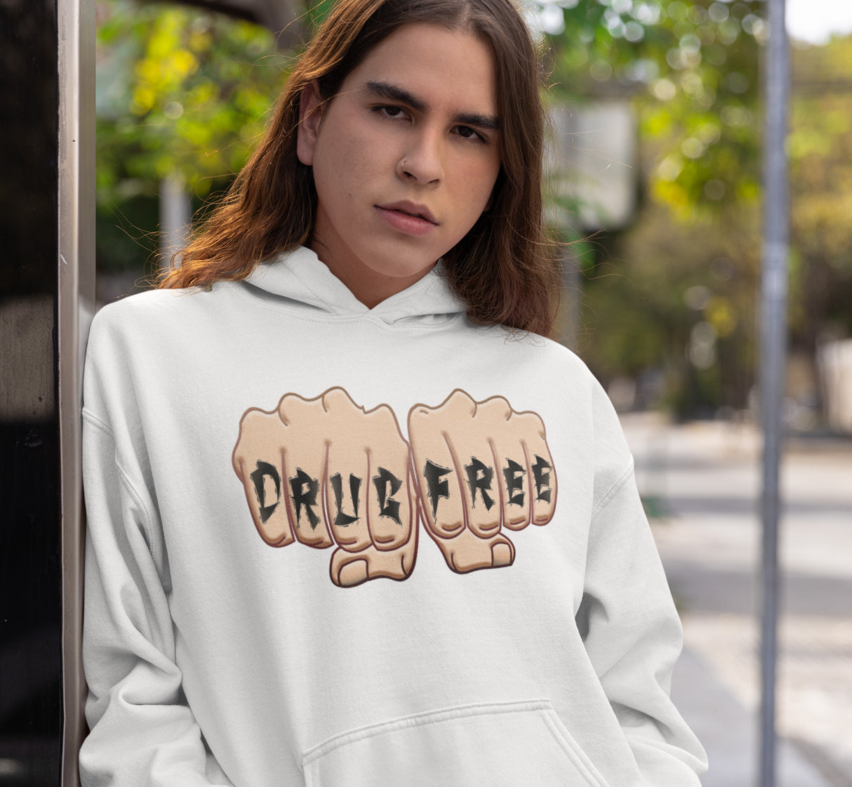 Drug Free Fist dtg Hoodie