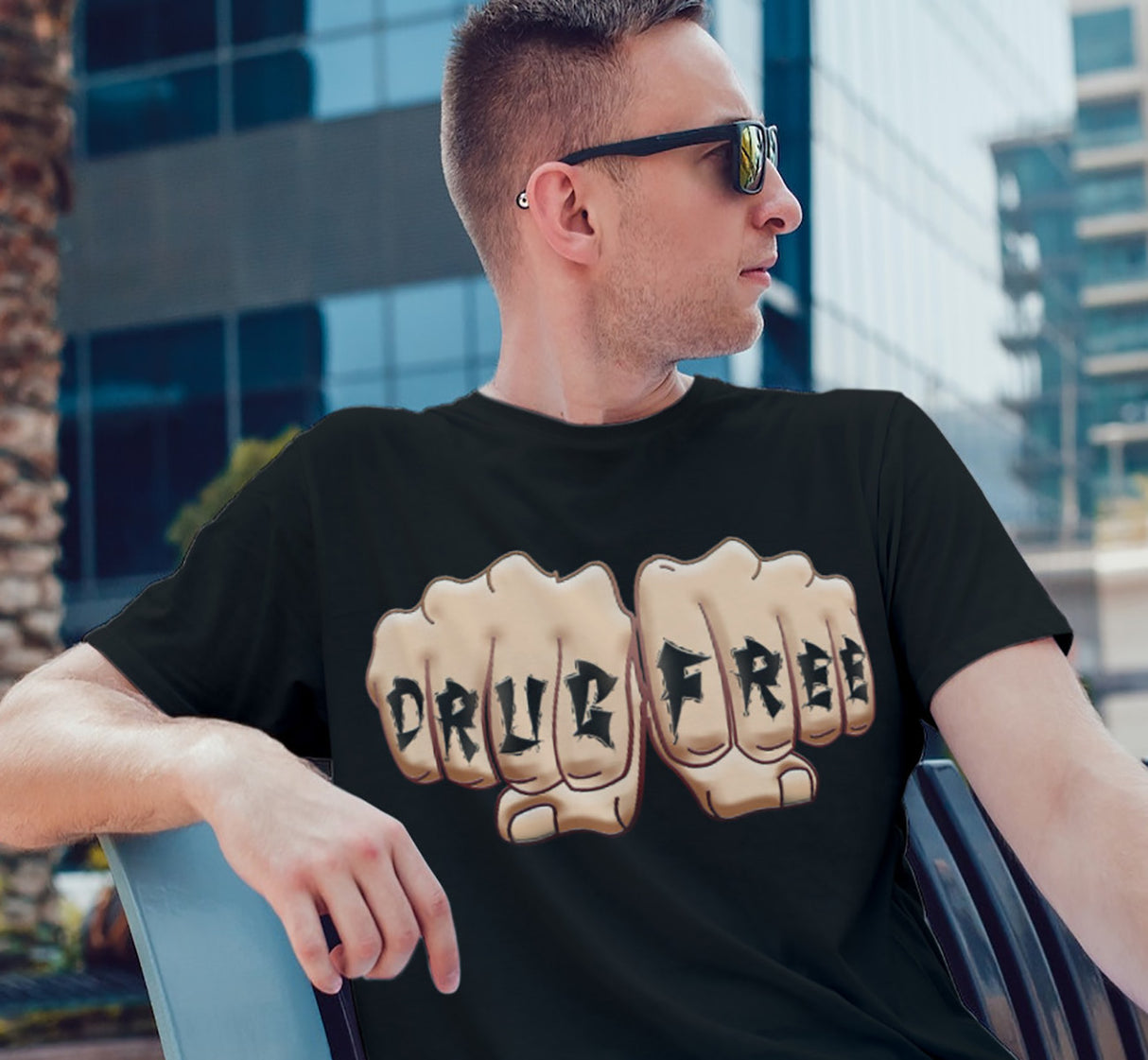 Drug Free Fist dtg Tee