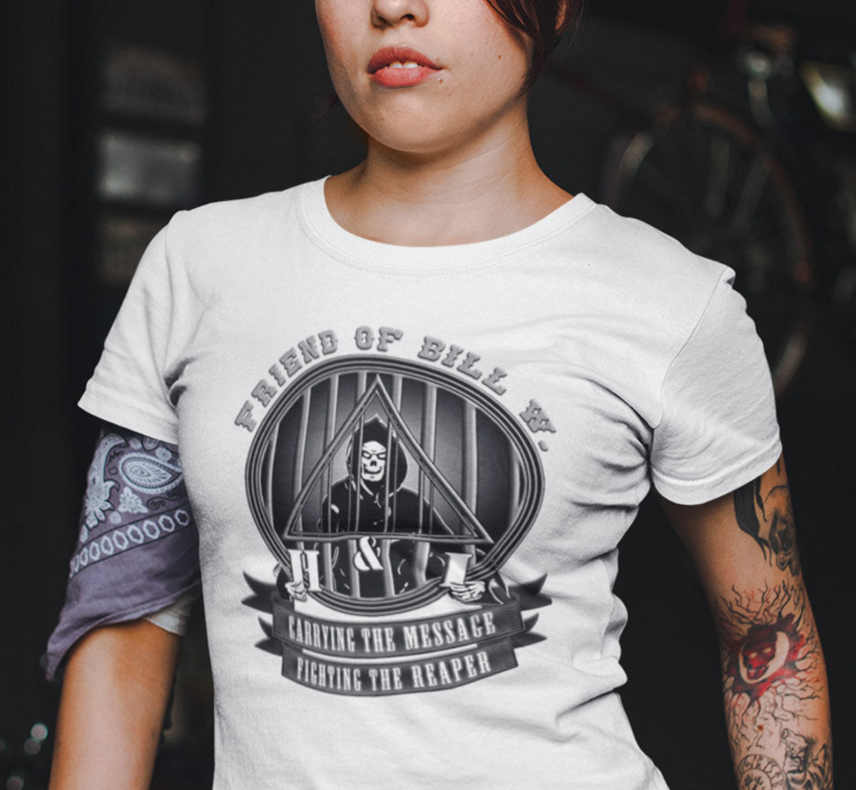ldTs- H&I Fighting The Reaper Women's Tee