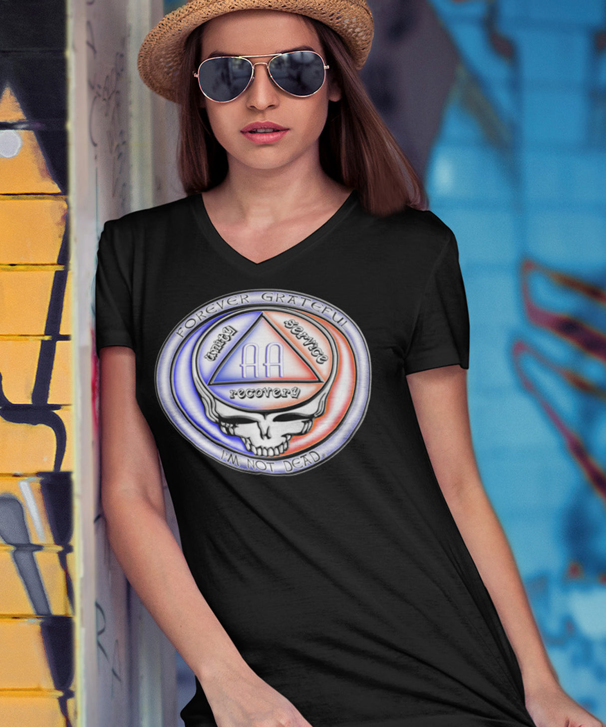 Forever Grateful V.2 AA V-Neck Tee