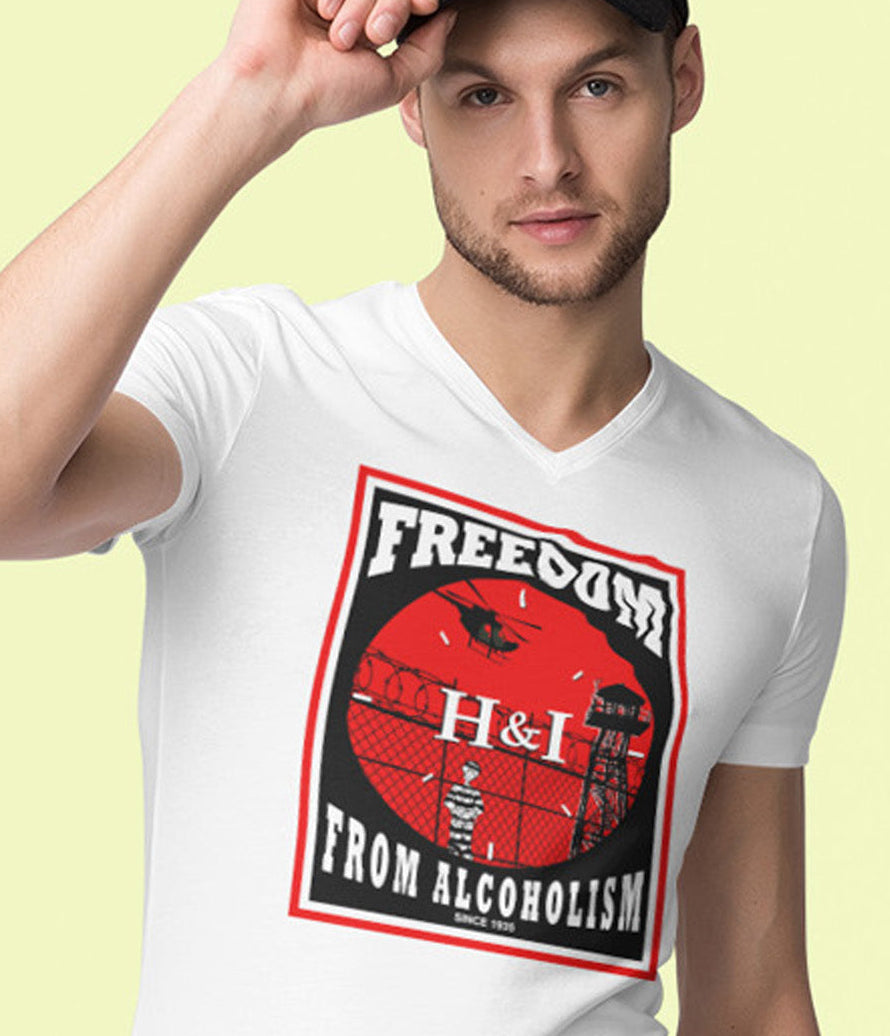 H&I Freedom From Alcoholism AA V-Neck Tee
