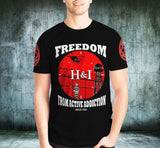 Freedom From Addiction AOP T-shirts