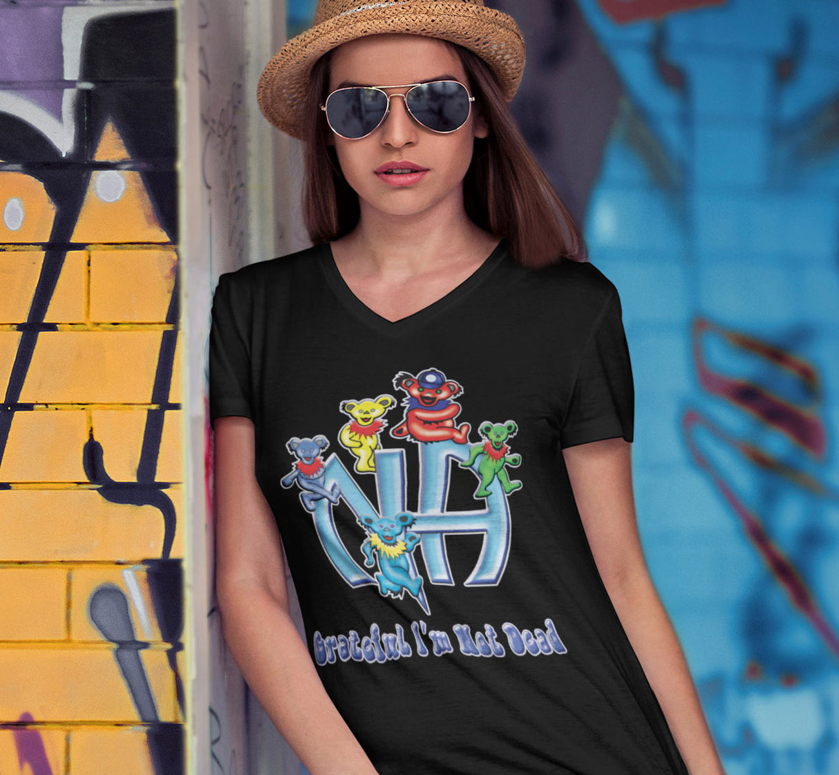 Grateful I'm Not Dead V-Neck Tee