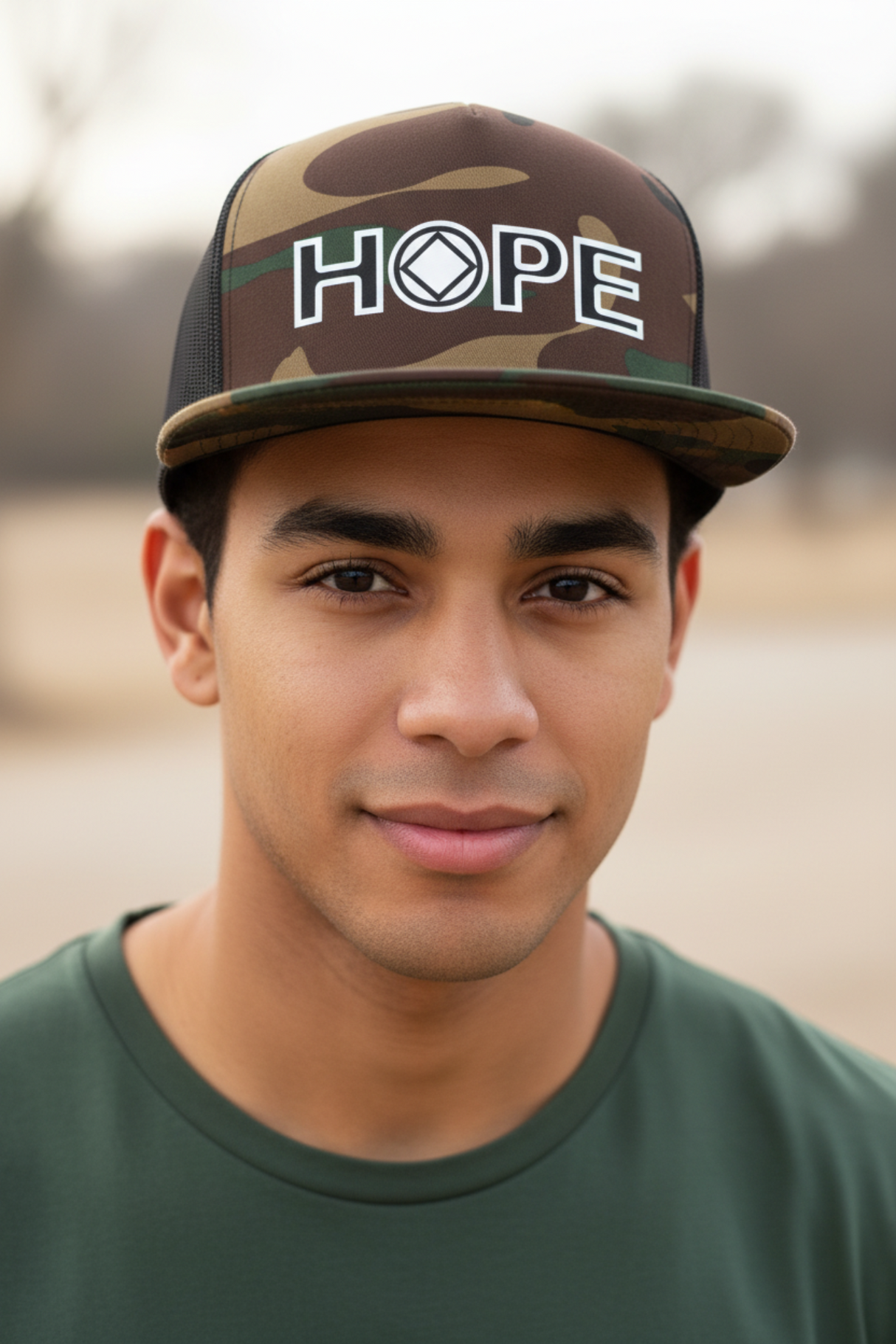 Ball Cap - HOPE w/ NA Symbol - Camo