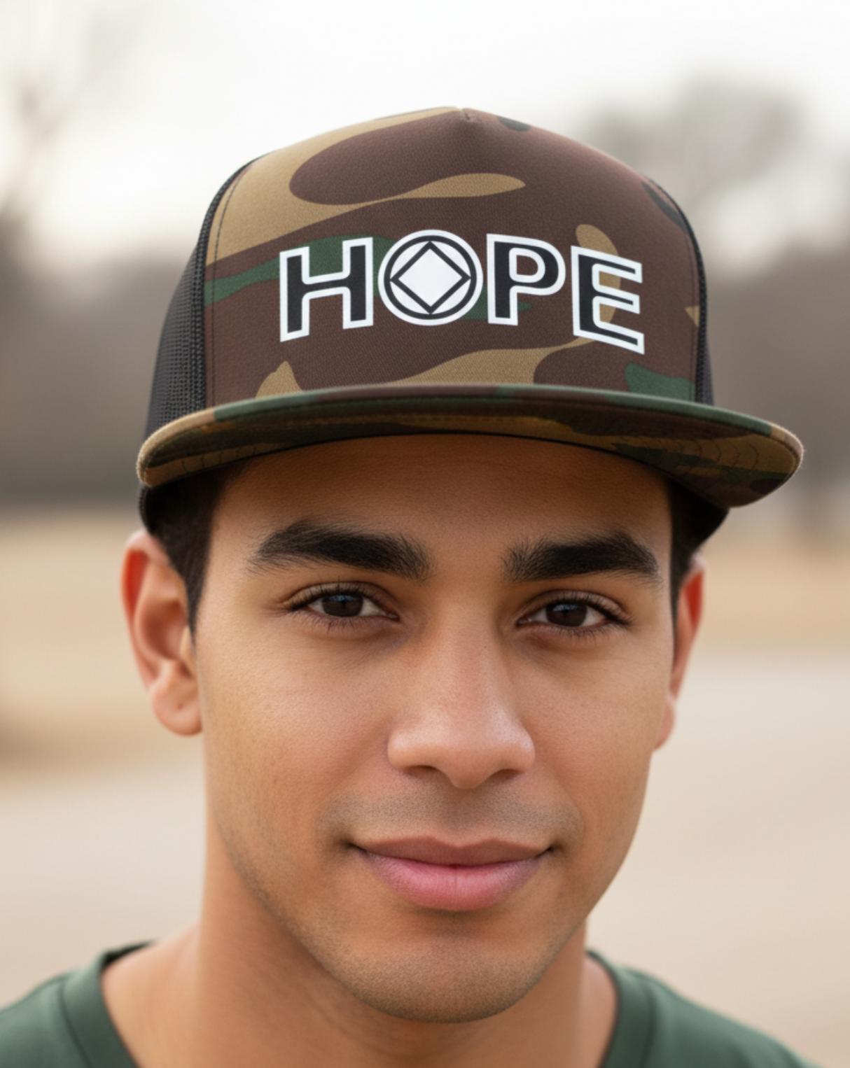 Ball Cap - HOPE w/ NA Symbol - Camo