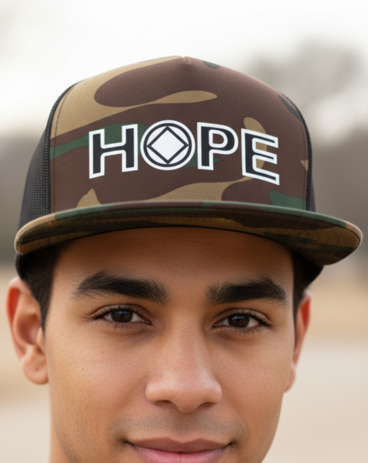 Ball Cap - HOPE w/ NA Symbol - Camo