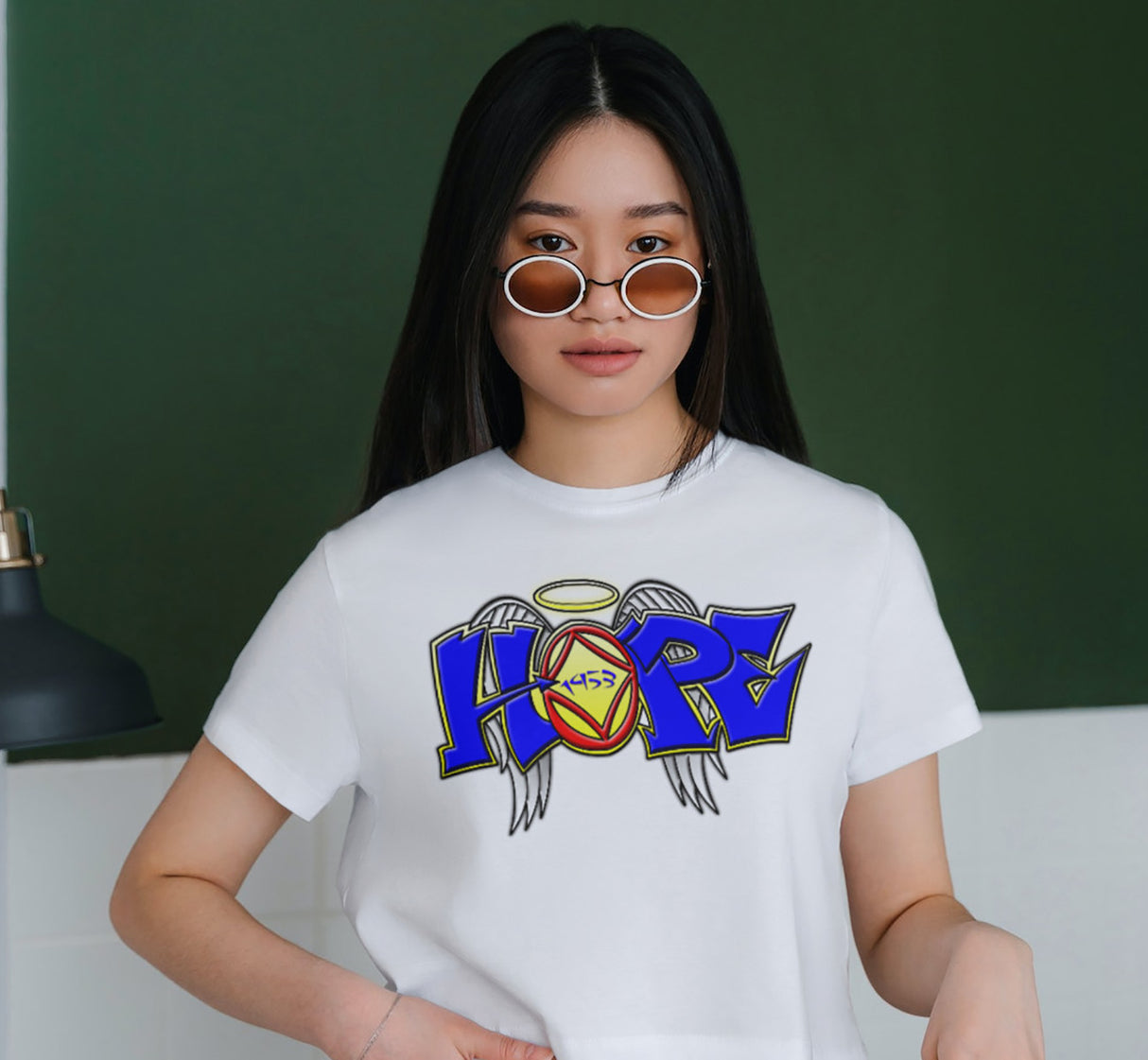 ldTs- Hope Wings Graffiti Style Women's Tee