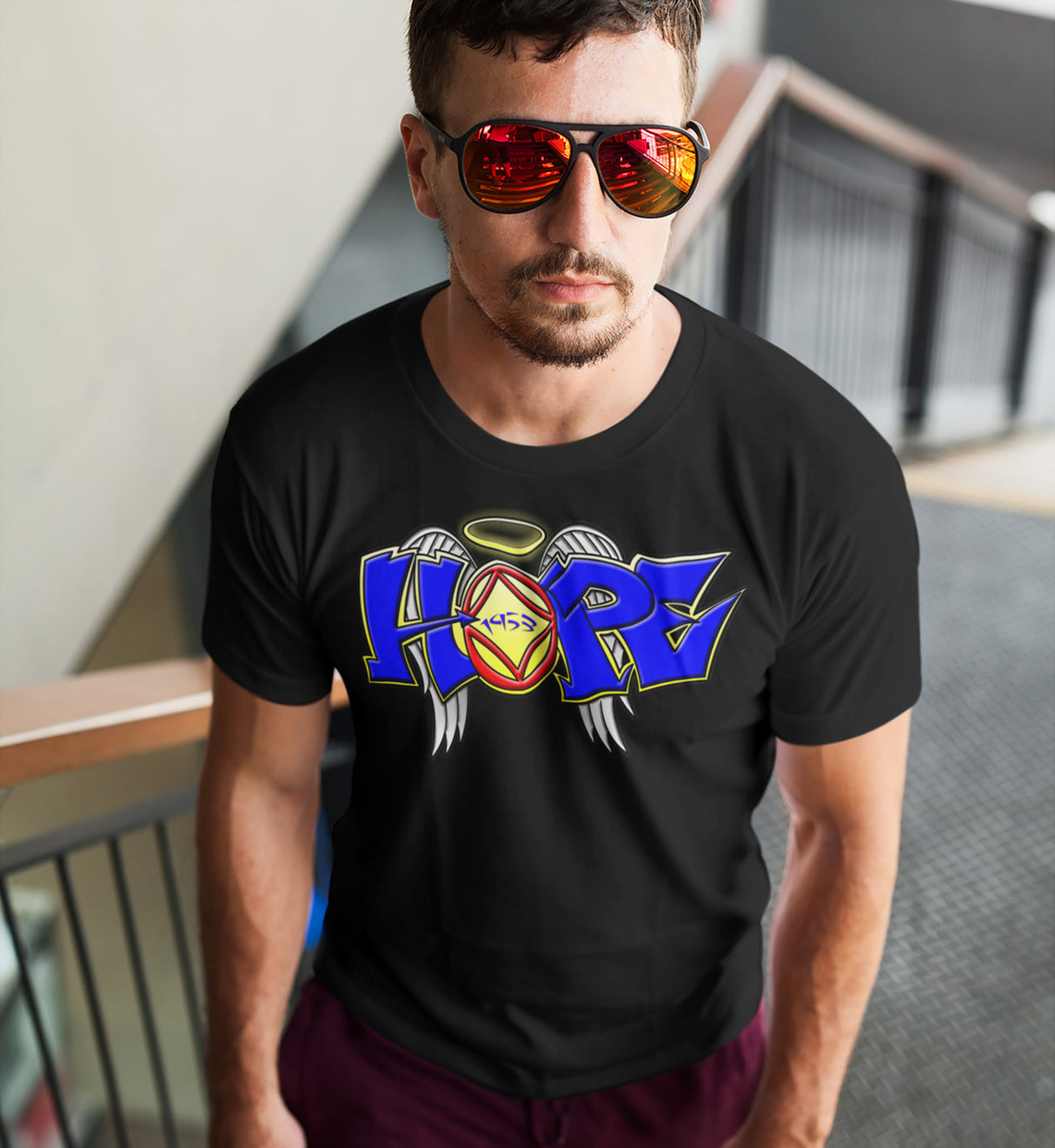 Hope Wings Graffiti Style SS Tee