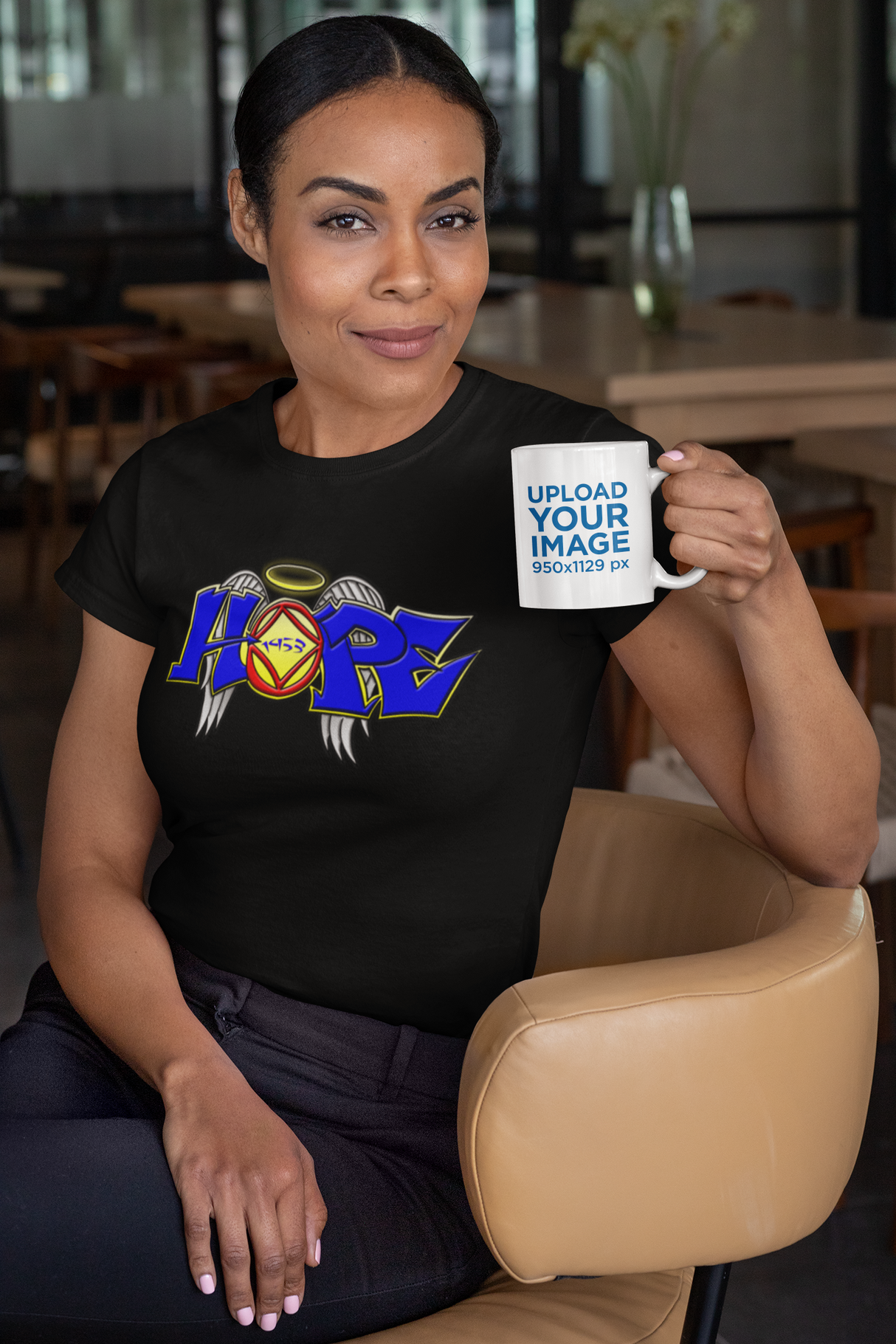 ldTs- Hope Wings Graffiti Style Women's Tee