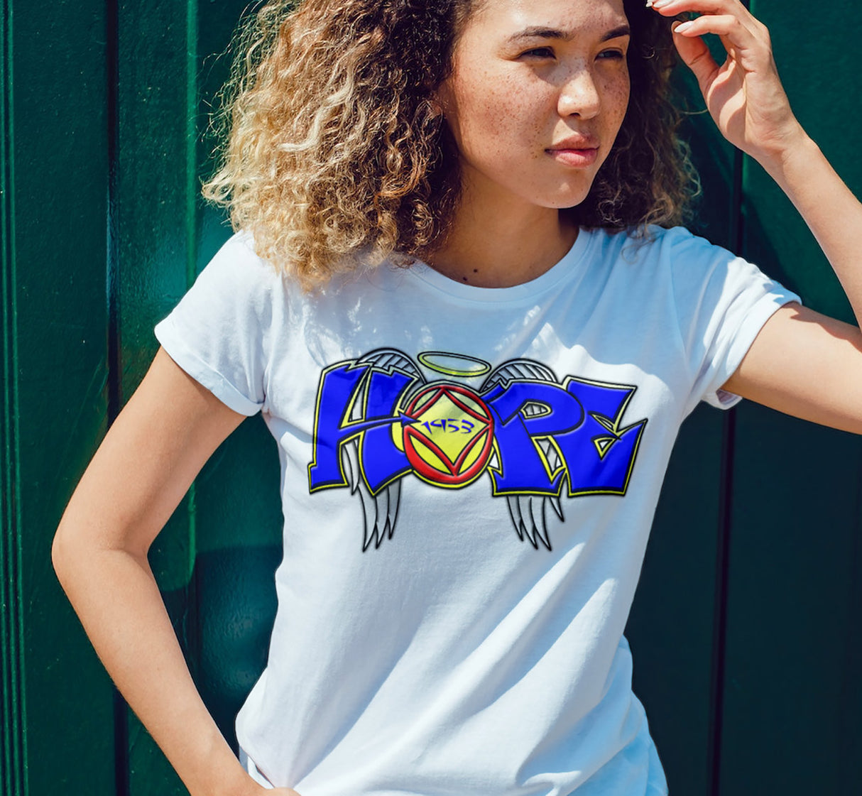 ldTs- Hope Wings Graffiti Style Women's Tee