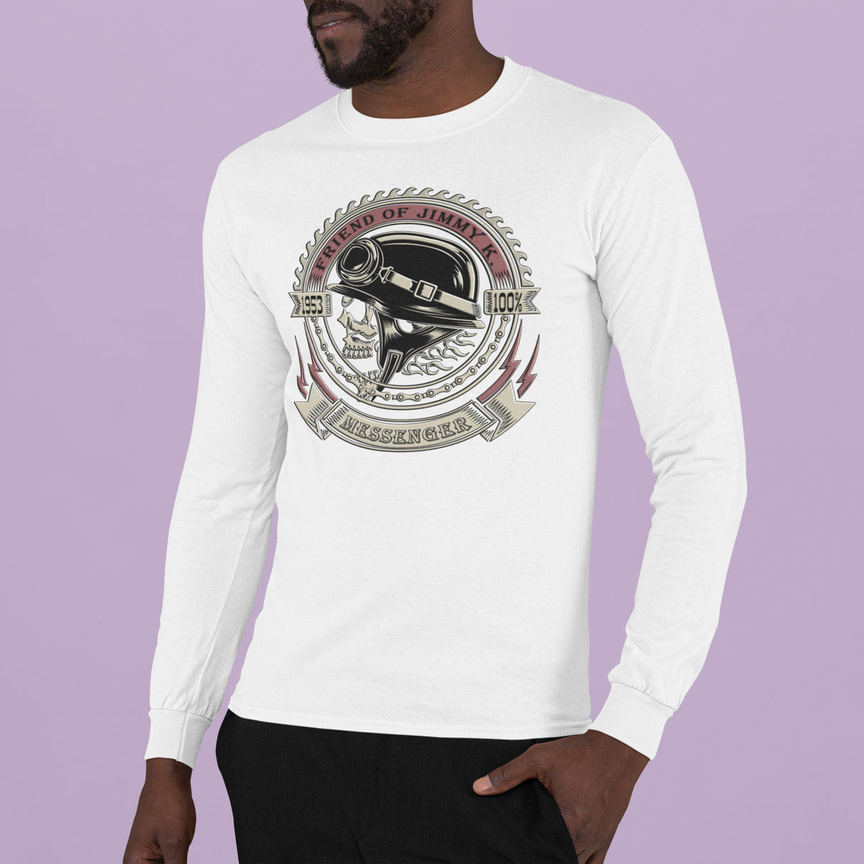 Jimmy K 1953 Messenger Long Sleeve dtg Tee