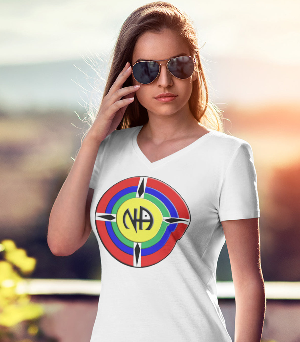 Jimmy K NA Logo dtg V-Neck Tee